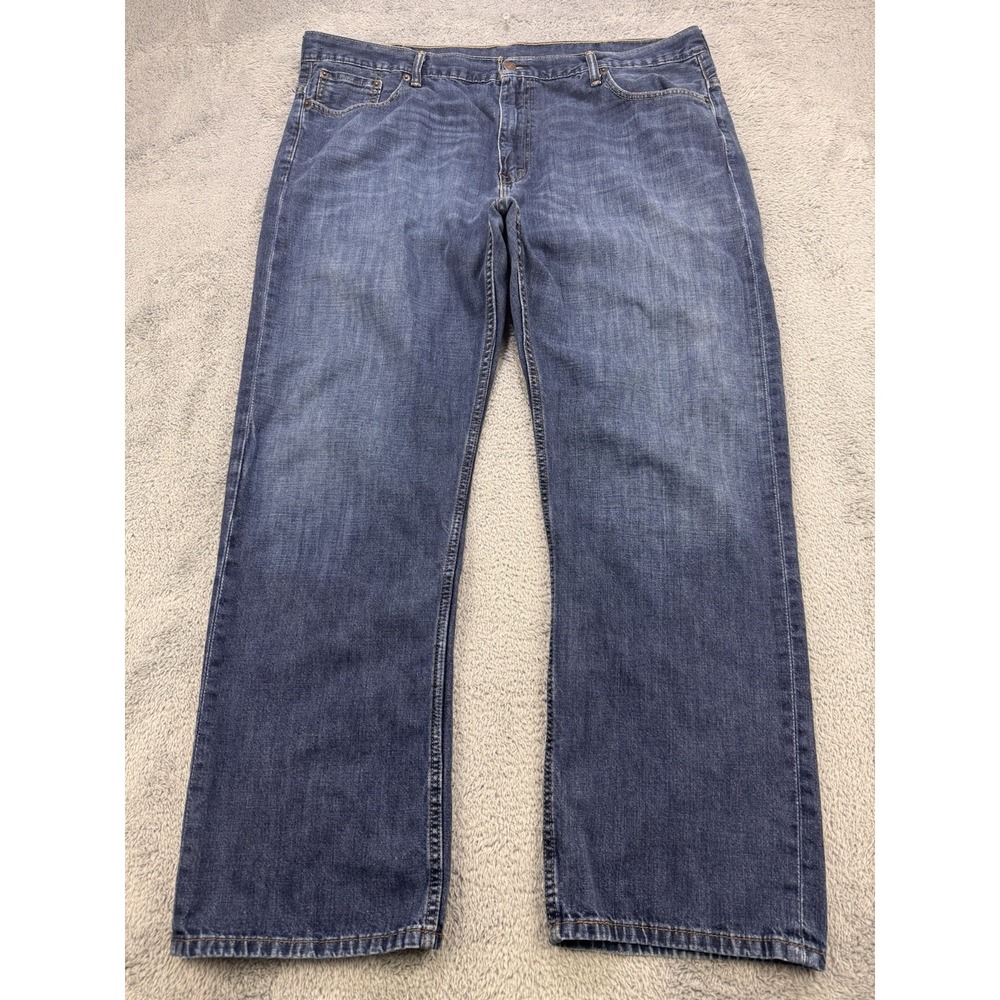 Levis 569 Jeans Men 40x32 Blue Loose Baggy Straight Whisker Distress Denim
